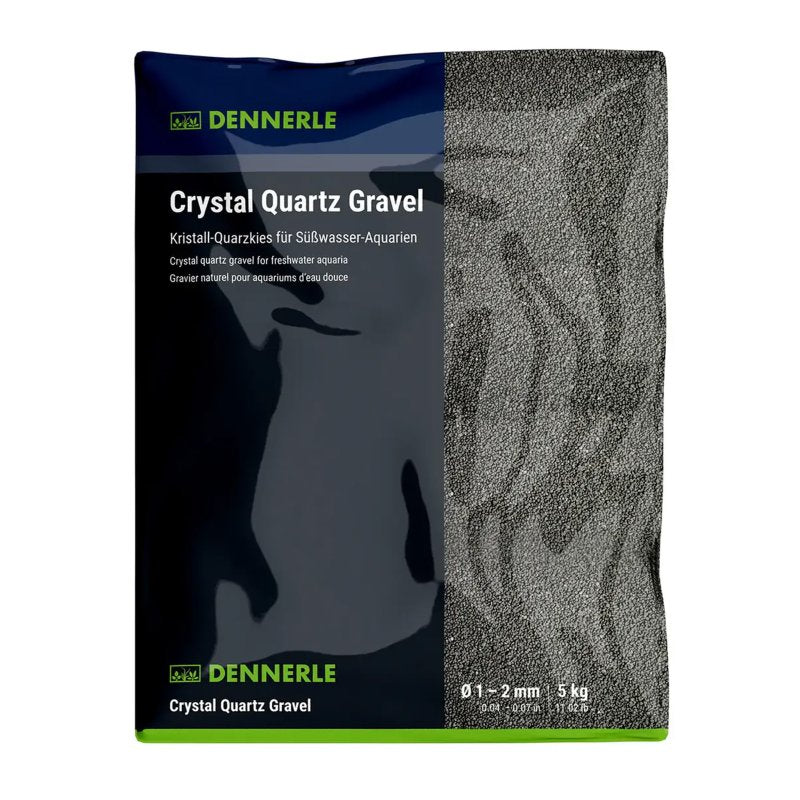 Dennerle Crystal Quartz Gravel Diamond Black 5kg