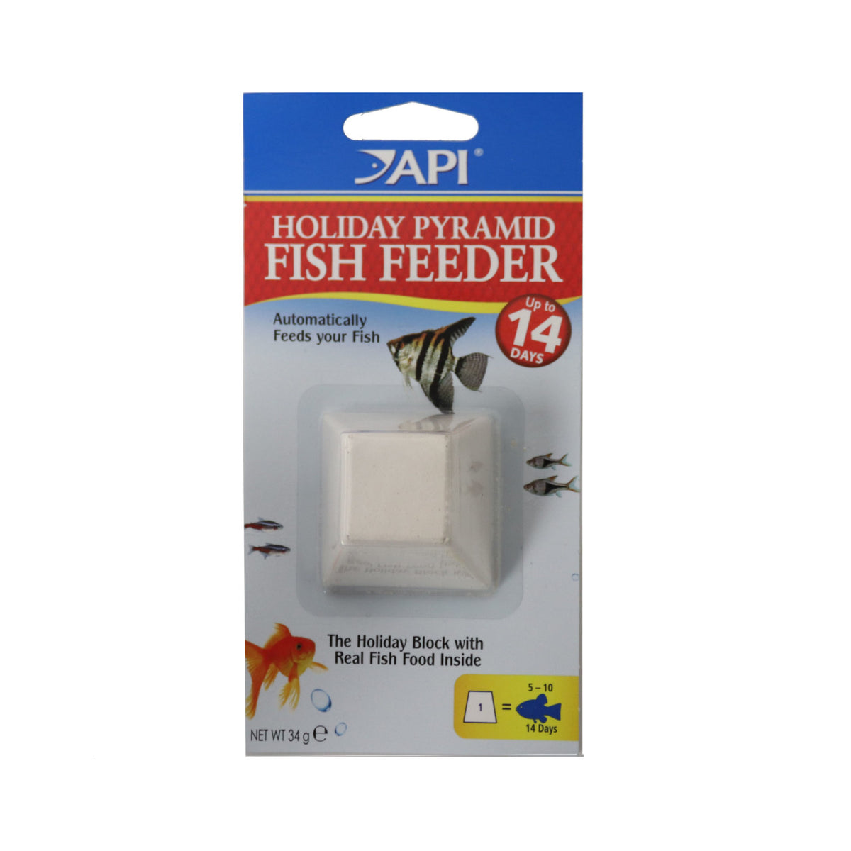 Api For Fish API 14 Day Pyramid Feeder Block Holiday Food for Fish Aquariums ...